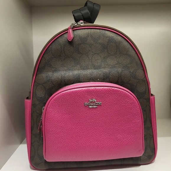 New! Court Backpack In Signature Canvas (Bright Violet) - Picture 9 of 9